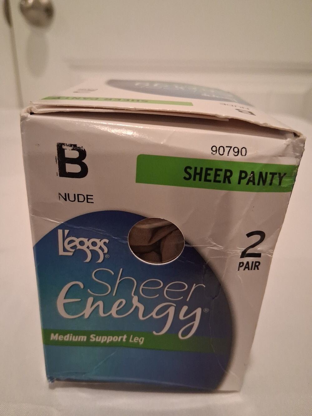New L'eggs Sheer Energy Pantyhose Nude Size B Medium Support Leg Sheer Panty...